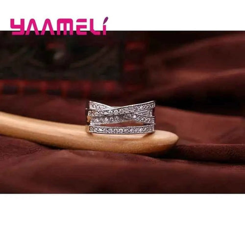 Bagues en argent regardé 925 pour hommes et femmes, incrustation de cristal, croix de passage, bijoux de document, mode, livraison directe, 5 - 13 - Harmonie