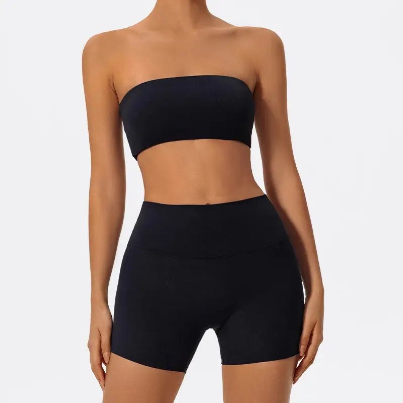 Ensemble Sport Femme 2 Pièces–Brassière Sans Bretelles + Short Yoga - Harmonie