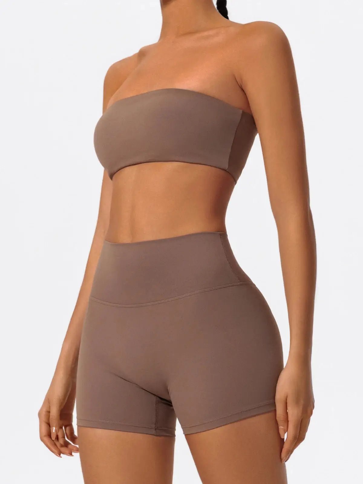 Ensemble Sport Femme 2 Pièces–Brassière Sans Bretelles + Short Yoga - Harmonie
